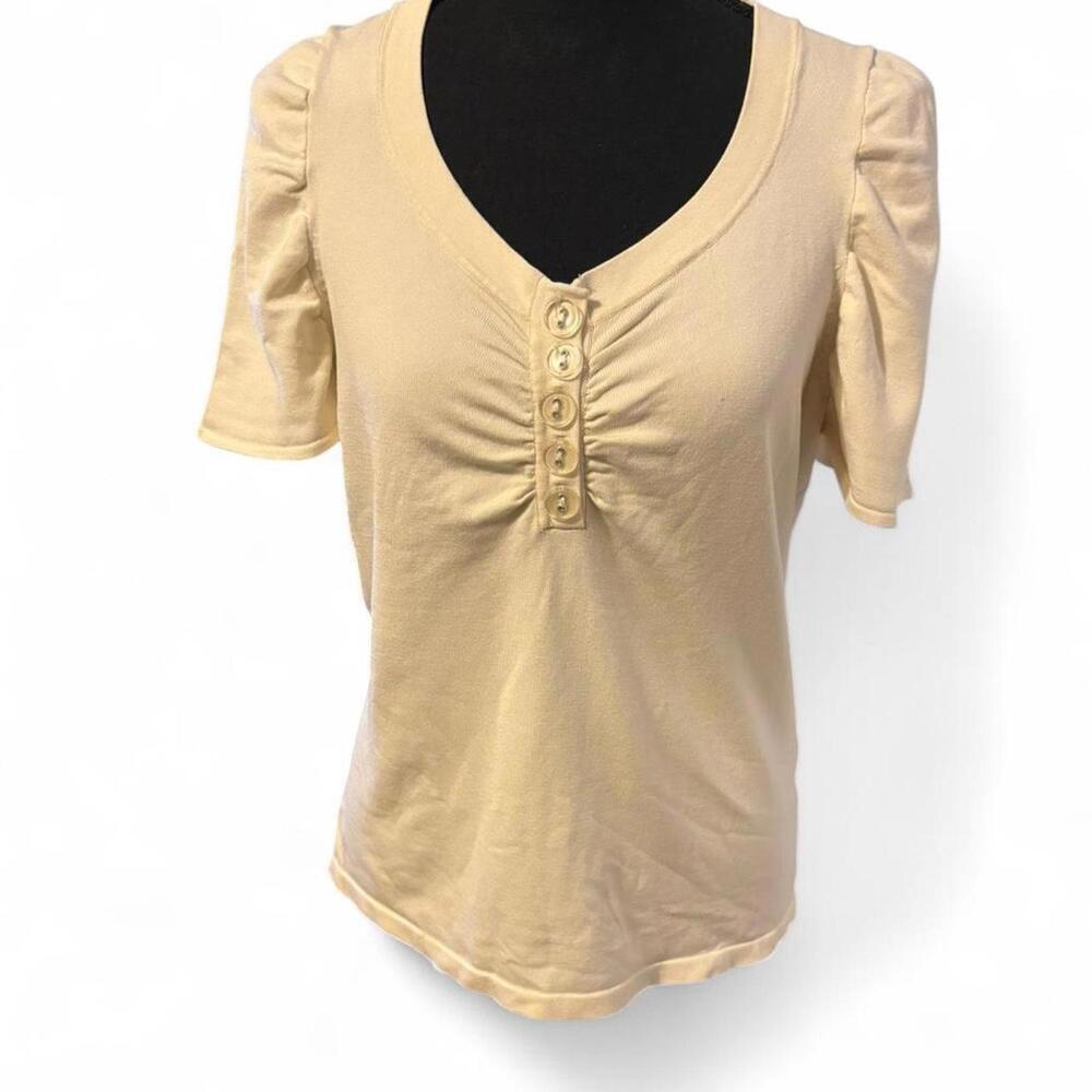 August Silk knit silk blend blouse Size Large